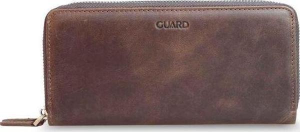 Guard Çift Fermuarlı Crazy Kahve Deri El Çantası - GRD2403XW22446 - Image 1
