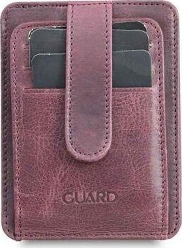 Guard Dikey Crazy Bordo Deri Kartlık - GRD2403XW22452 - Image 1