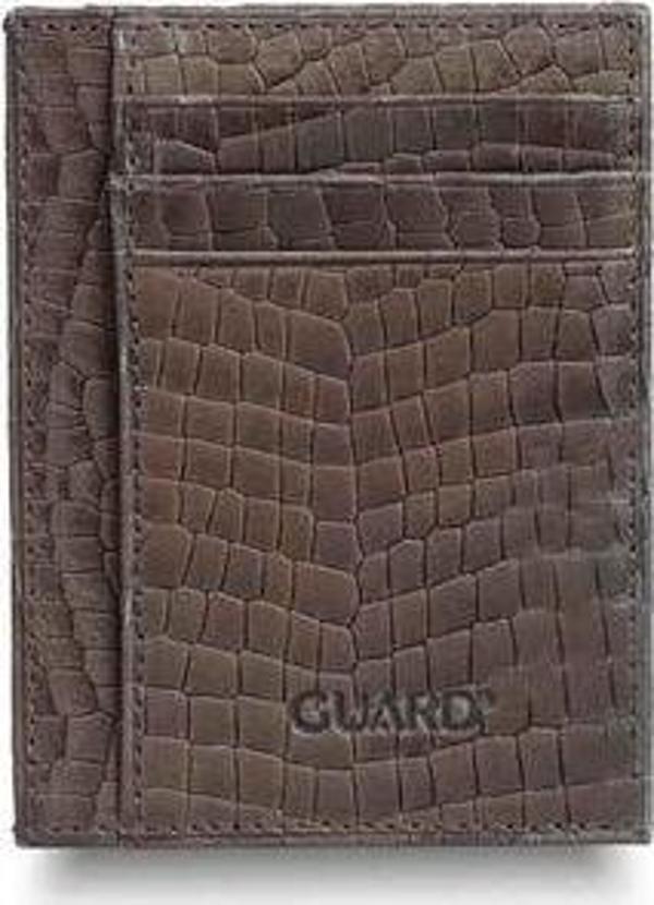 Guard Texas Baskı Kahverengi Deri Kartlık - GRD2403XW22158 - Image 1