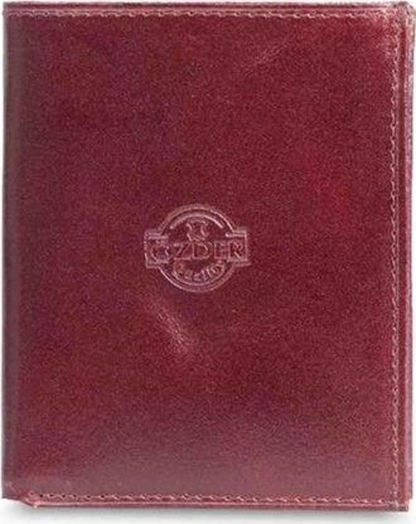 Özder Çok Bölmeli Dikey Bordo Deri Erkek Cüzdanı - GRD2403XW22462 - Image 1
