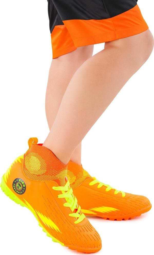 Kiko Kids 142 FHS Boğazlı Halı Saha Erkek Çocuk Futbol Ayakkabı Turuncu - Sarı - Image 1