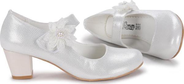 Kiko Kids 751 Vakko Günlük Kız Çocuk 4 Cm Topuklu Babet Ayakkabı Sedef - Image 1