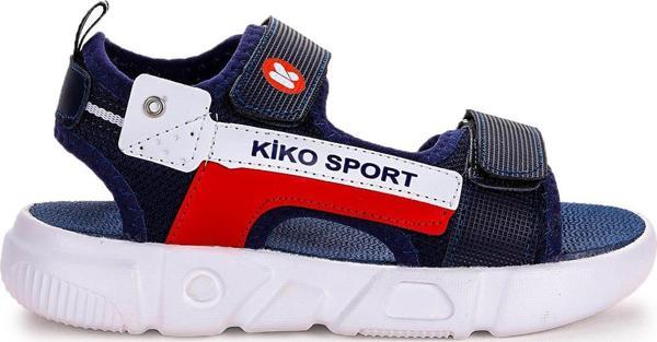 Kiko Kids Cırtlı Yürüyüş Erkek Çocuk Sandalet 201 Lacivert - Kırmızı - Image 1