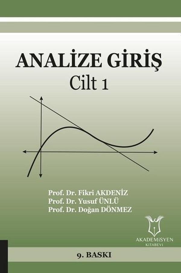 Analize Giriş Cilt 1 - Akademisyen Kitabevi - Image 1