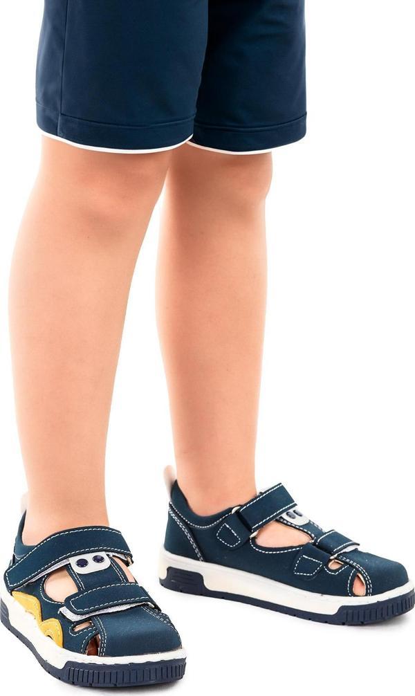 Kiko Kids Erkek Çocuk Günlük Ayakkabı Arz 2321 Petrol - Sarı - Image 1