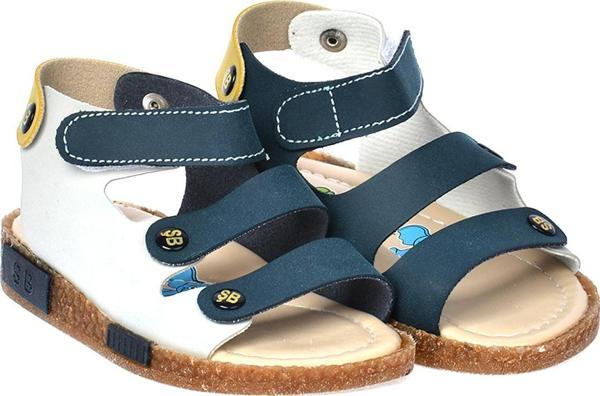 Kiko Kids Erkek Çocuk Sandalet Şb 23502508-5816 Lacivert Sarı Gri - Image 1