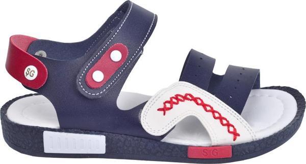 Kiko Kids Erkek Çocuk Sandalet Şb 2498-07 Lacivert Beyaz Kırmızı - Image 1