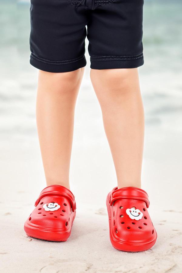 Kiko Kids Eva Plaj Havuz Okul Kreş Erkek Çocuk Terlik Twg 755 Kırmızı - Image 1