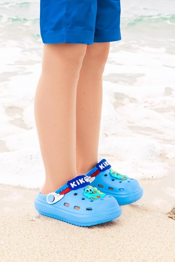 Kiko Kids Eva Plaj Havuz Okul Kreş Erkek Çocuk Terlik Twg 755-1 Mavi - Image 1