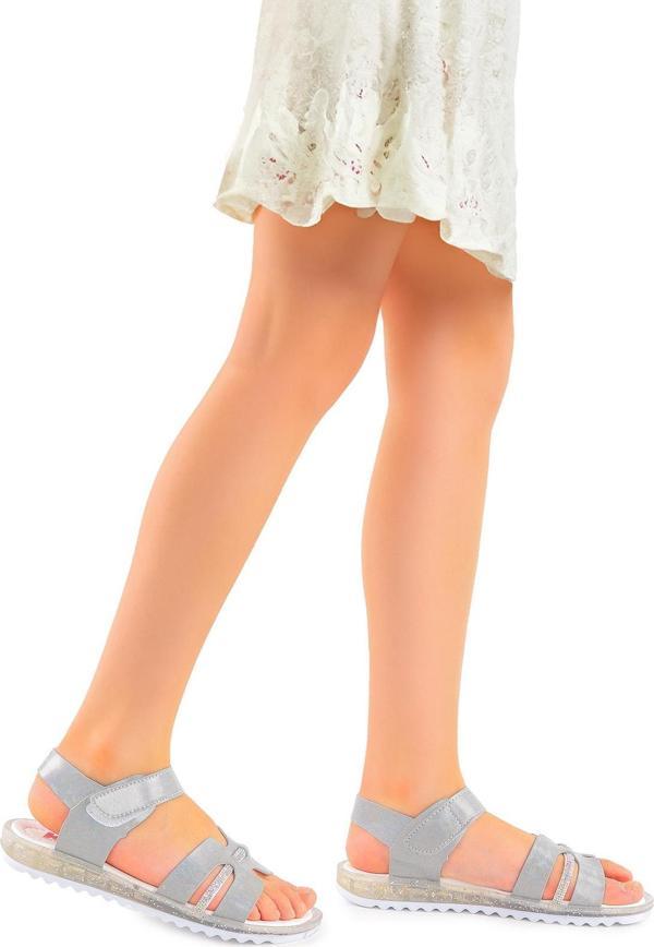 Kiko Kids Kız Çocuk Sandalet Arz 2345 Gümüş - Image 1