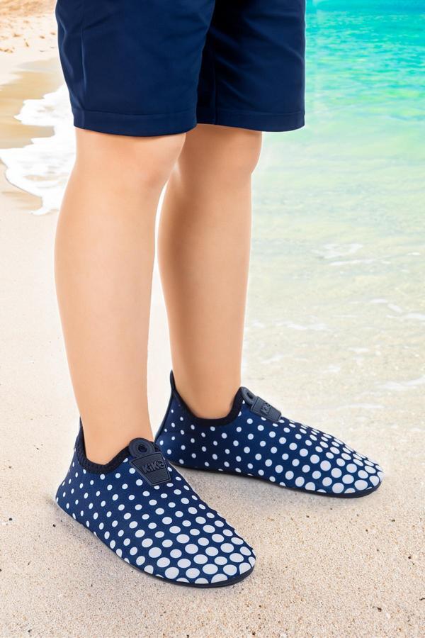 Kiko Kids Point Havuz Plaj Erkek Çocuk Deniz Ayakkabısı 7514 Lacivert - Beyaz - Image 1