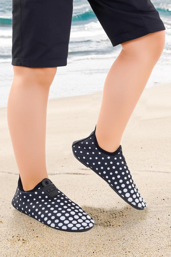 Kiko Kids Point Havuz Plaj Erkek Çocuk Deniz Ayakkabısı 7514 Siyah - Beyaz - Image 1