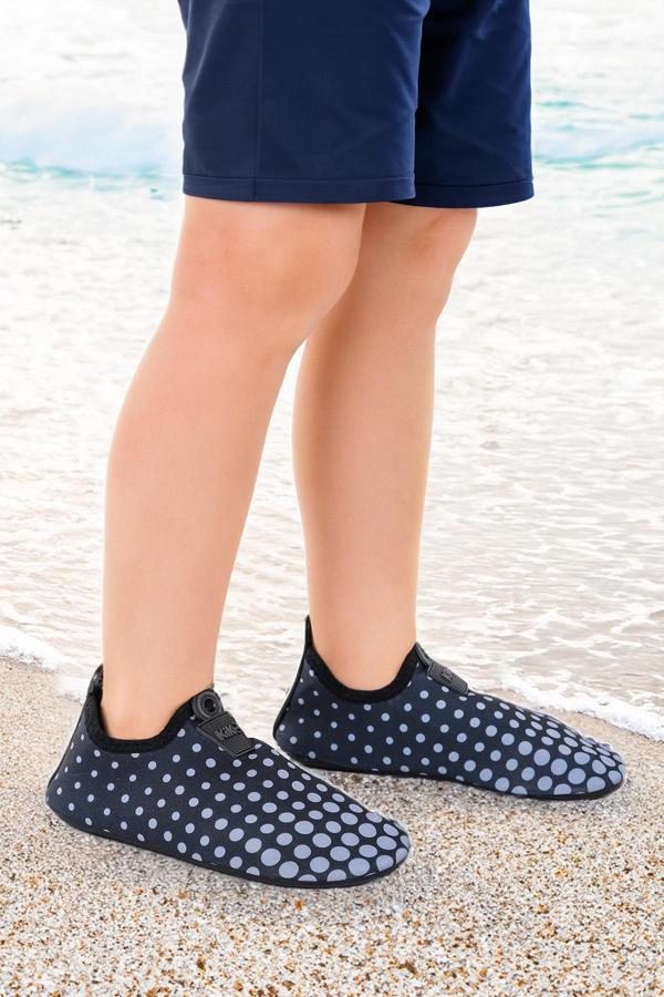 Kiko Kids Point Havuz Plaj Erkek Çocuk Deniz Ayakkabısı 7514 Siyah - Gri - Image 1