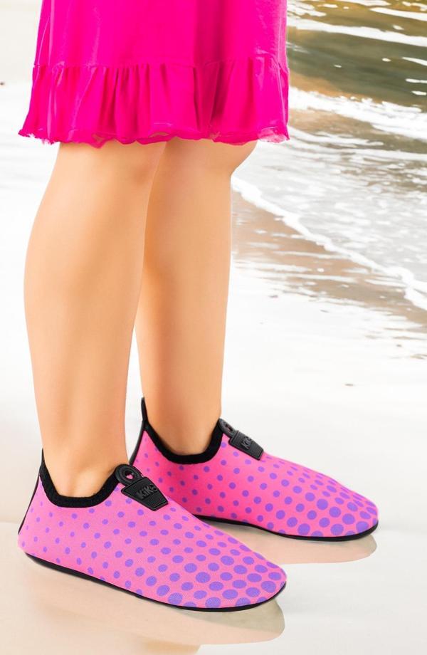 Kiko Kids Point Havuz Plaj Kız Çocuk Deniz Ayakkabısı 7514 Pembe - Lila - Image 1