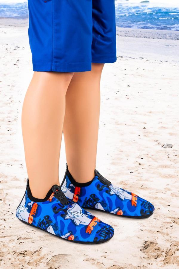 Kiko Kids Surfer Havuz Plaj Erkek Çocuk Deniz Ayakkabısı 7561 Lacivert - Image 1