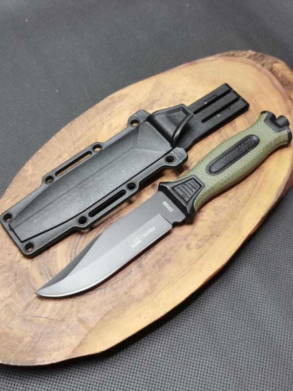 24 cm Sert Kılıflı Yeşil-Siyah Avcı Bıçağı Paslanmaz Çelik  - Image 1