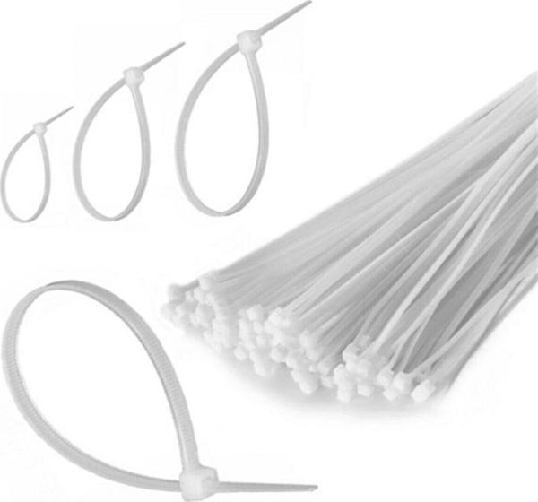 100 Adet Plastik Cırt Kelepçe Kablo Bağı Kablo Düzenleyici-4.8 X 380 MM  - Image 1