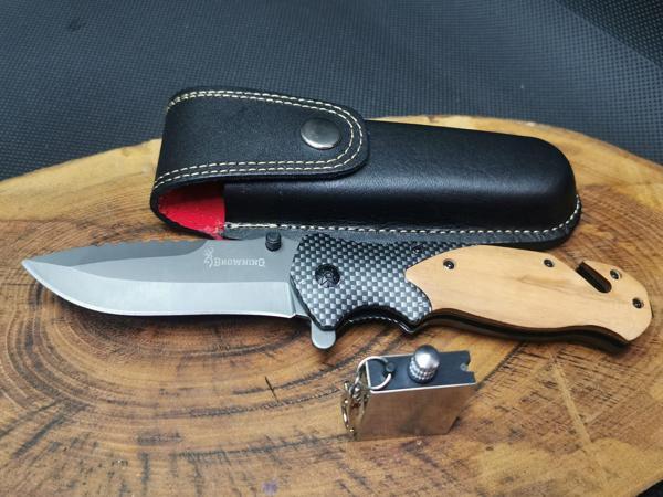 İsme Özel 21 cm Browning Çakı,Kibrit Çakmak ve Kılıf - Image 1