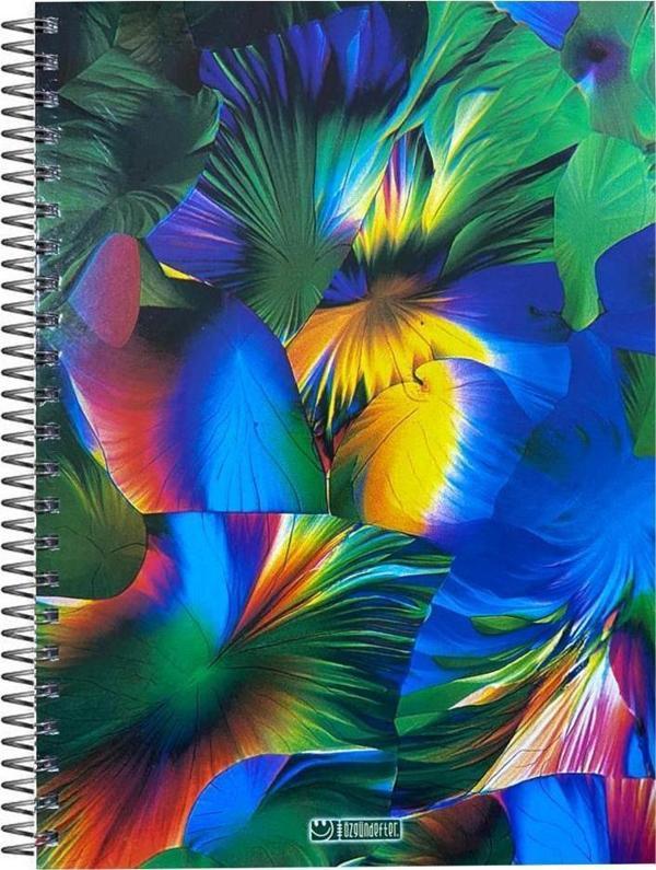 Özgün A4 Spiralli Sert Kapak Defter 160 Yaprak Kareli 4 Renk Bölmeli - Image 1