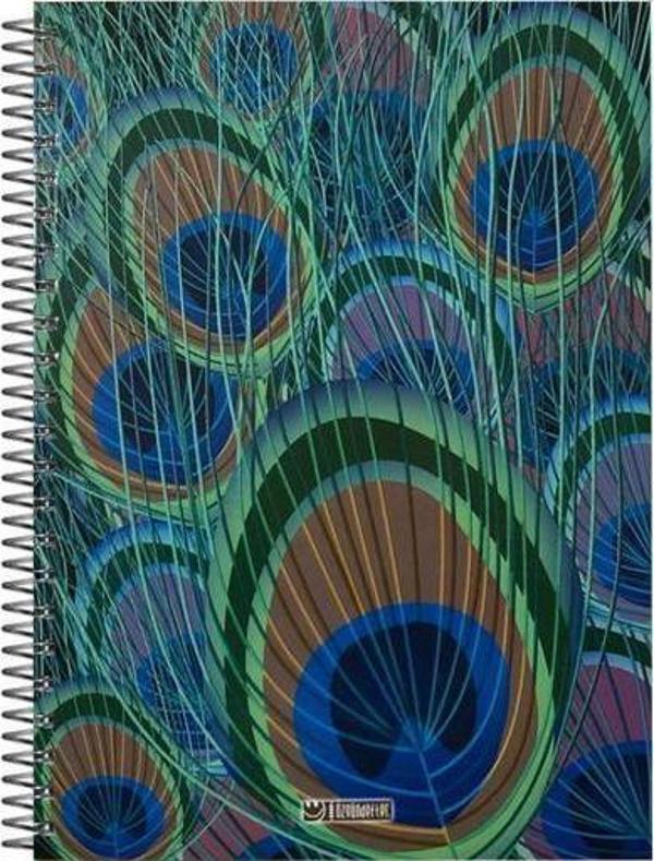 Özgün A4 Spiralli Sert Kapak Defter 160 Yaprak Kareli 4 Renk Bölmeli - Image 1