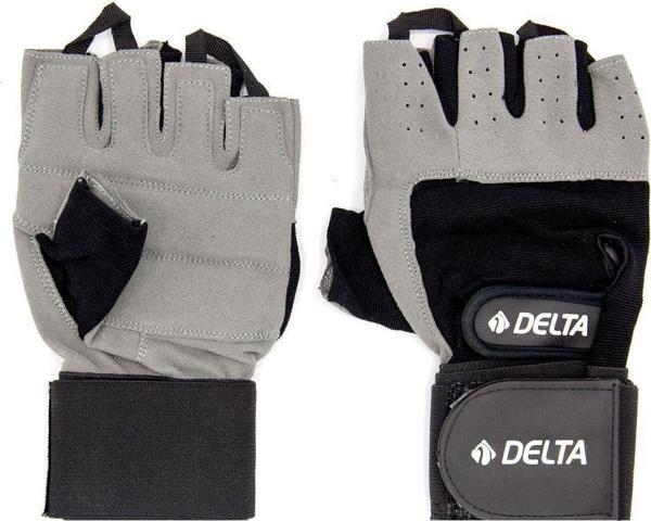 Delta Bilek Bandajlı Gri Ağırlık Body Fitness Eldiveni - Image 1