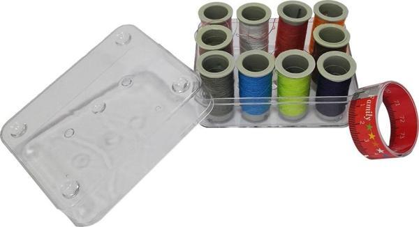 10 RENK POLYESTER DİKİŞ İPLİK MEZURALI  - Image 1