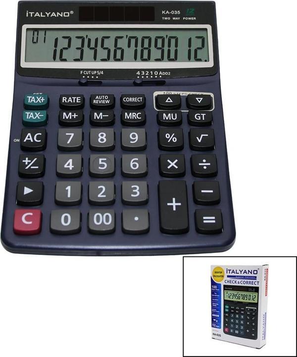 12 HANELİ HESAP MAKİNESİ 100 İŞLEM GERİ SAYDIRMA  - Image 1