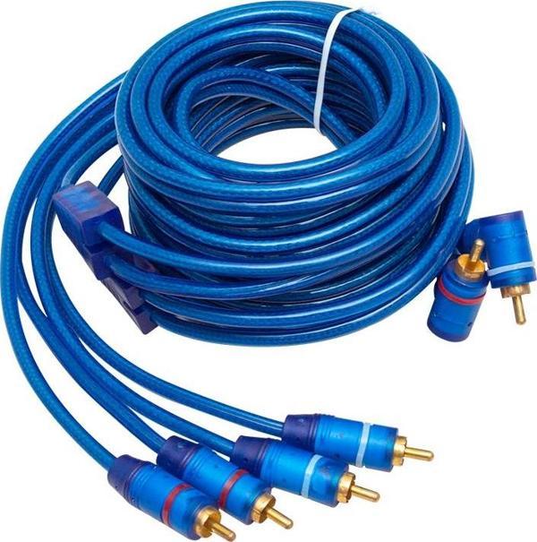 2 RCA ERKEK + 4 RCA ERKEK ŞASELİ 5 METRE MAVİ KABLO  - Image 1