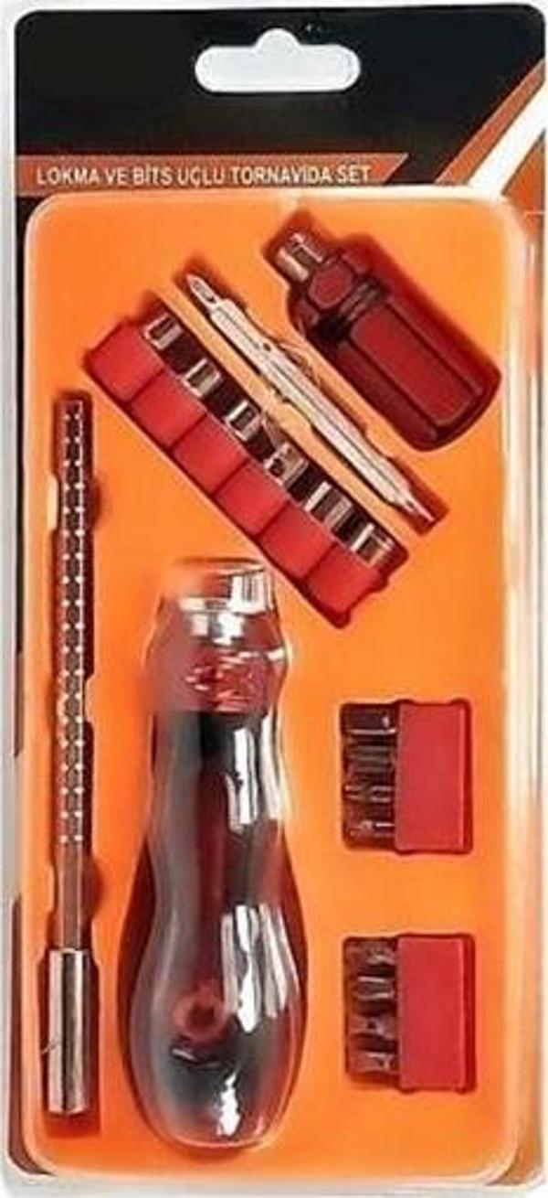 18 Parça Tamir Onarım Lokma Seti Tornavida Seti Tamir Onarım Kiti  - Image 1
