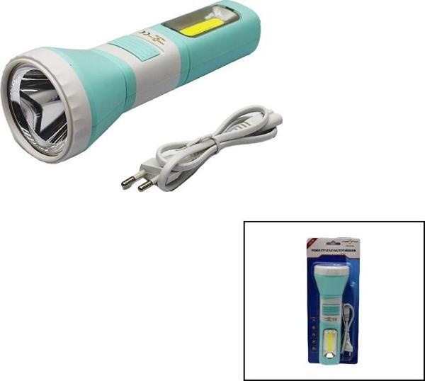 1W + 18COB LED FİŞ ŞARJLI EL FENERİ  - Image 1