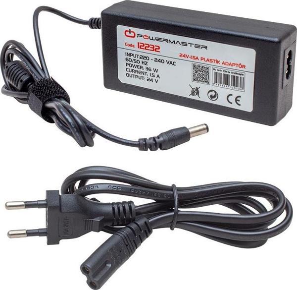 24 VOLT - 1.5 AMPER 5.5*2.5 UÇLU PLASTİK KASA MASAÜSTÜ ADAPTÖR  - Image 1