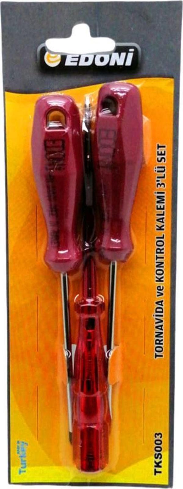 3  ADET  SET TORNAVİDA YILDIZ - DÜZ - KONTROL KALEMİ  - Image 1