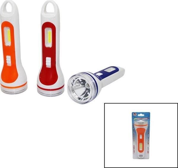 2IN1 TEK LED - 6COB LED PİLLİ EL FENERİ  - Image 1