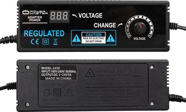 3 VOLT - 24 VOLT - 5 AMPER 5.5*2.5 UÇLU KADEMELİ ADAPTÖR  - Image 1