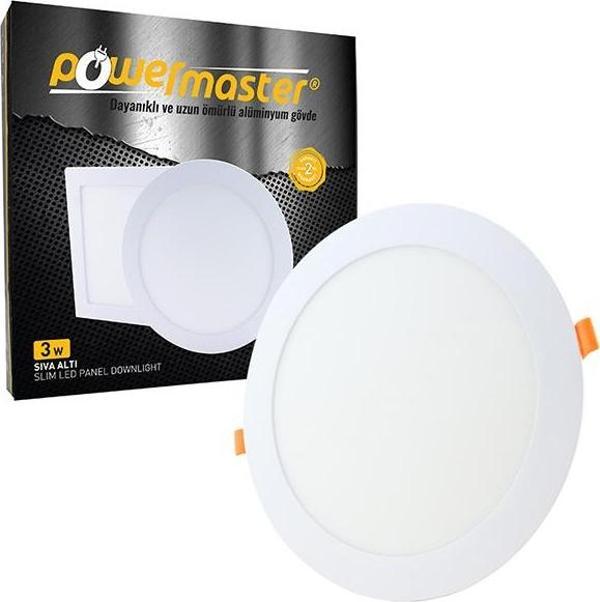 3 WATT SIVA ALTI 3000K GÜNIŞIĞI YUVARLAK 70MM SLIM LED-ECO SPOT PANEL  - Image 1