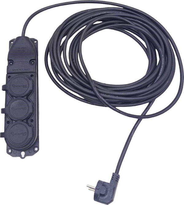 3LÜ 10 MT UZATMA KABLOSU ÇANTALI KAUÇUK PRİZ 3X1.5 CCA KABLO  - Image 1