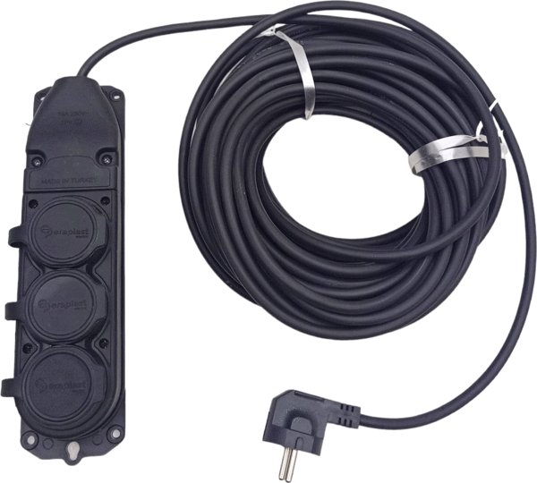 3LÜ 20 MT UZATMA KABLOSU ÇANTALI KAUÇUK PRİZ 3X1.5 CCA KABLO  - Image 1