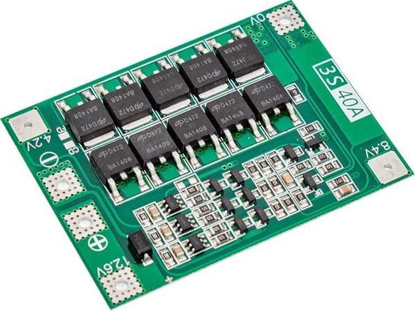 3S 11,1V/ 12.6V  40A 18650 ŞARJ VE DEŞARJ KORUMA KARTI (12V MATKAPLAR İÇİN KULLANILIR) BALANSSIZ (44 - Image 1