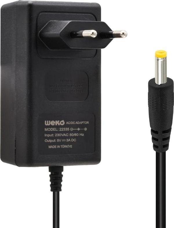 5 VOLT - 3 AMPER 2.5*0.7 UÇLU YERLİ ÜRETİM PRİZ TİPİ ADAPTÖR  - Image 1