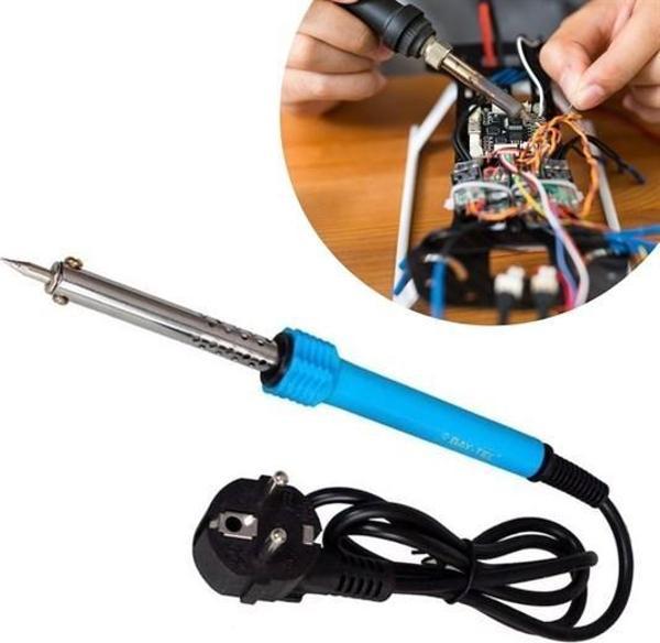 40w Plastik Saplı Elektrikli Döner Başlıklı Havya Kalemi Elektrikli Döner Başlı Lehim Kalemi  - Image 1