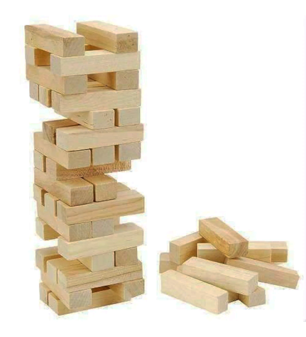 54 PARÇA  AHŞAP DENGE JENGA OYUNU  - Image 1