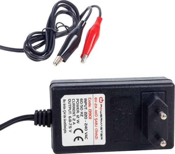 6 VOLT - 2 AMPER KROKODİL UÇLU PRİZ TİP AKÜ ŞARJ CİHAZI  - Image 1