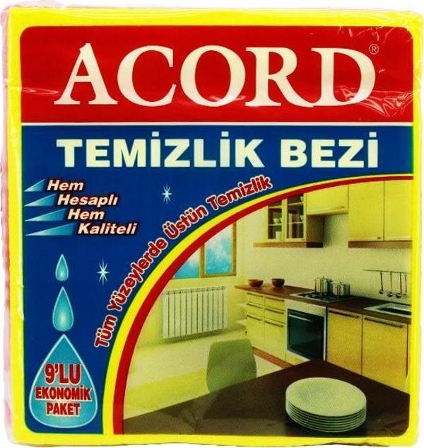 ACORD KOD-384 9 ADET  TEMİZLİK BEZİ 35X37CM  - Image 1
