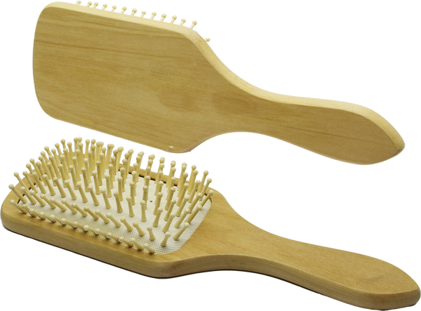 AHŞAP BAMBU GENİŞ BAYAN SAÇ FIRÇASI - TARAK  - Image 1
