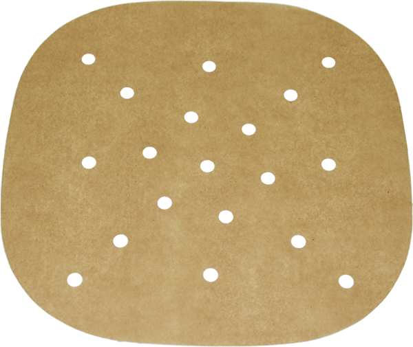 AİR FRYER 50  ADET  - DÜZ KAĞIT DELİKLİ - KARE OVAL KÖŞELİ - 20CM PİŞİRME KALIBI  - Image 1