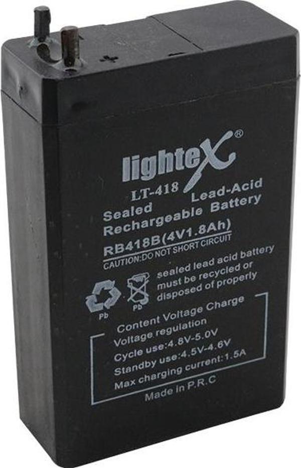 AKÜ 4 VOLT 1.8 AMPER LIGHTEX LT-418   ( 48 X 21 X 75 MM )  - Image 1