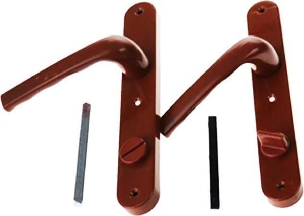 BANYO-WC - KİLİTLİ KAHVE RENGİ PVC KAPI KOLU  - Image 1