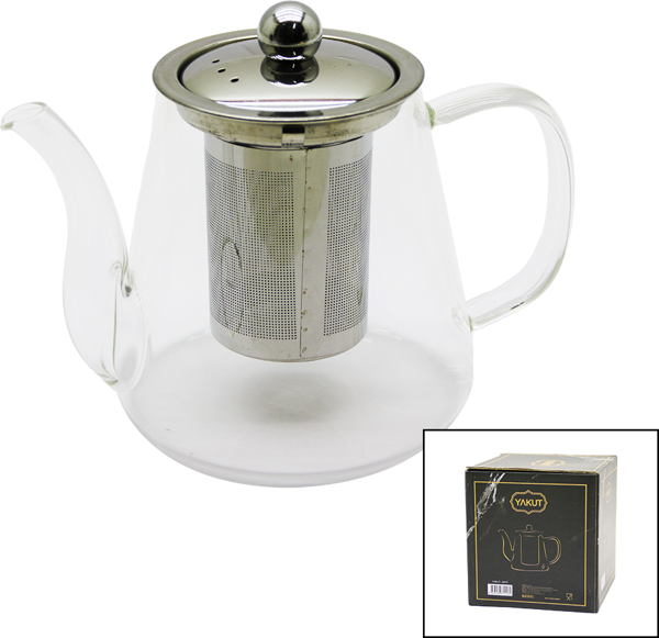 BOROSİLİKAT ŞEFFAF CAM ÇAYDAN DEMLİK 600ML  - Image 1