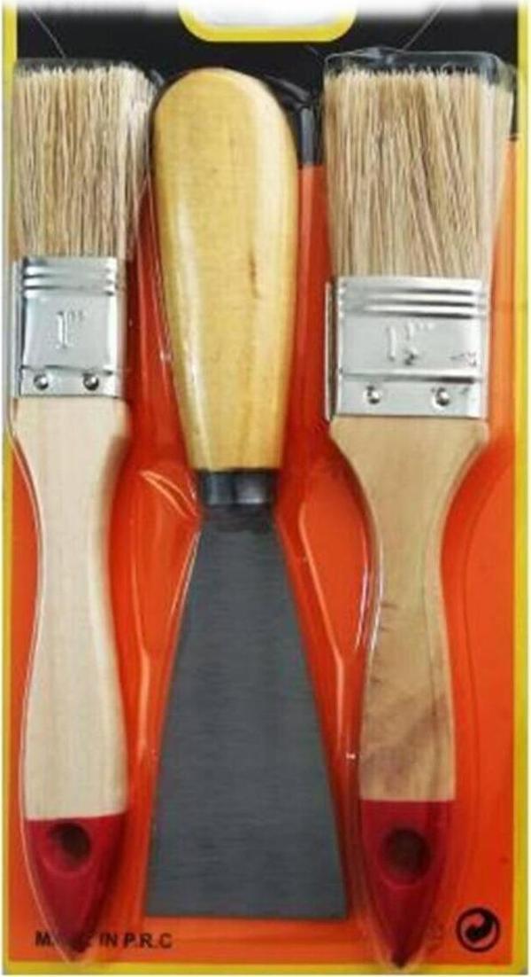 Boya Kestirme Fırça- Spatula Seti 3lü  - Image 1