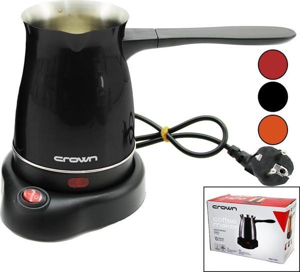 CRW-7101-A-B-R İNOX MİX SİYAH - ROSE-GÜL - BORDO ÇELİK CEZVE KAHVE MAKİNESİ 6 FİNCAN KAPASİTELİ 600W - Image 1